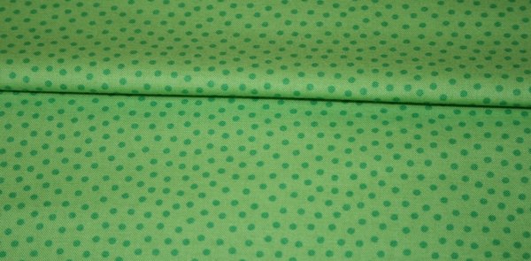Westfalenstoff – Junge Linie - grün/grün - kleine Punkte