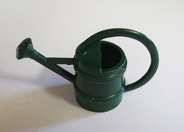 Miniatur  /  Gießkanne,  Metall,  grün