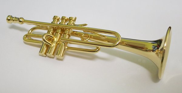 Miniatur  /  Trompete goldfarben  Messing