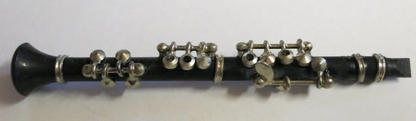 Miniatur  /  Klarinette, Holz  -  6 cm