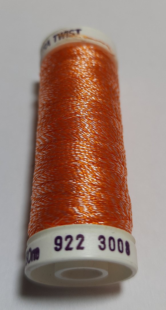 Sulky Ultra-Twist  Fb. 3008 orange/weiß (Viscose-Maschinen-Stickgarn)